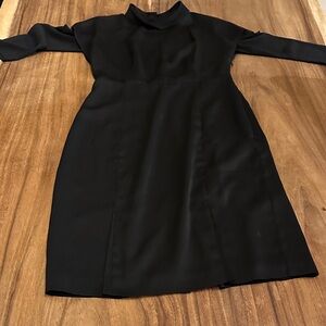 Rare Reiss Black Double-Sleeve Dress